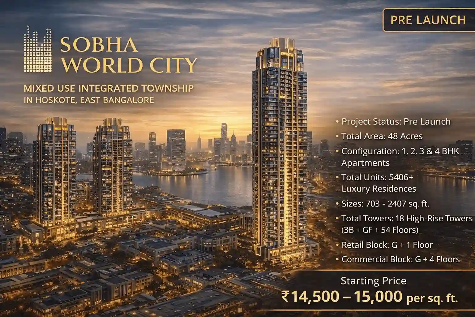 Sobha World City Hoskote Township Banner